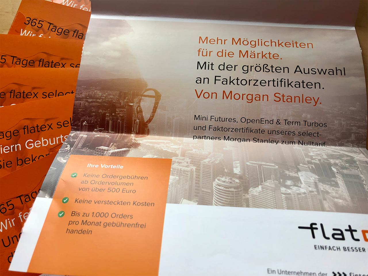 flatex 365 Tage select Direct Mailing Mehr für die Märkte More for the markets