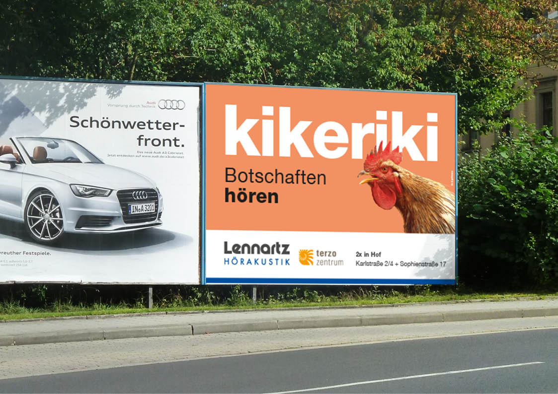 Lennartz Kampagne Plakat Die Lennartz-Kampagne - Hörakustik the Lennartz campaign - acoustics