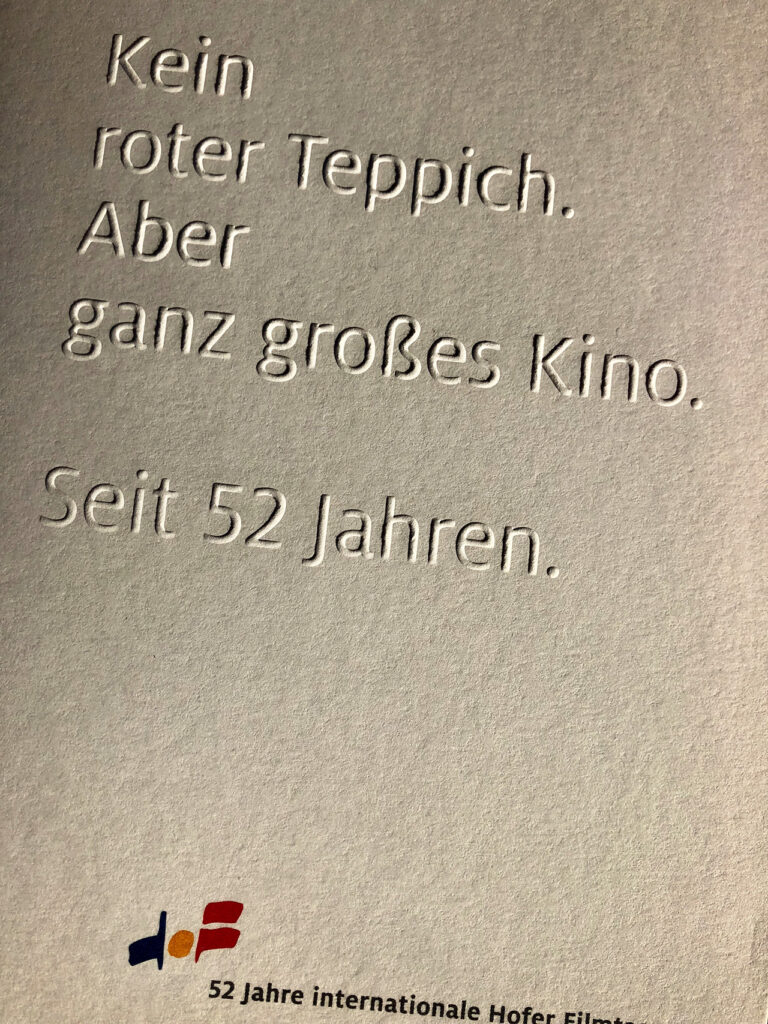 Hofer Filmtage – die Einladung